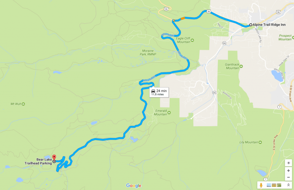 Itinéraire EstesPark Bear Lake