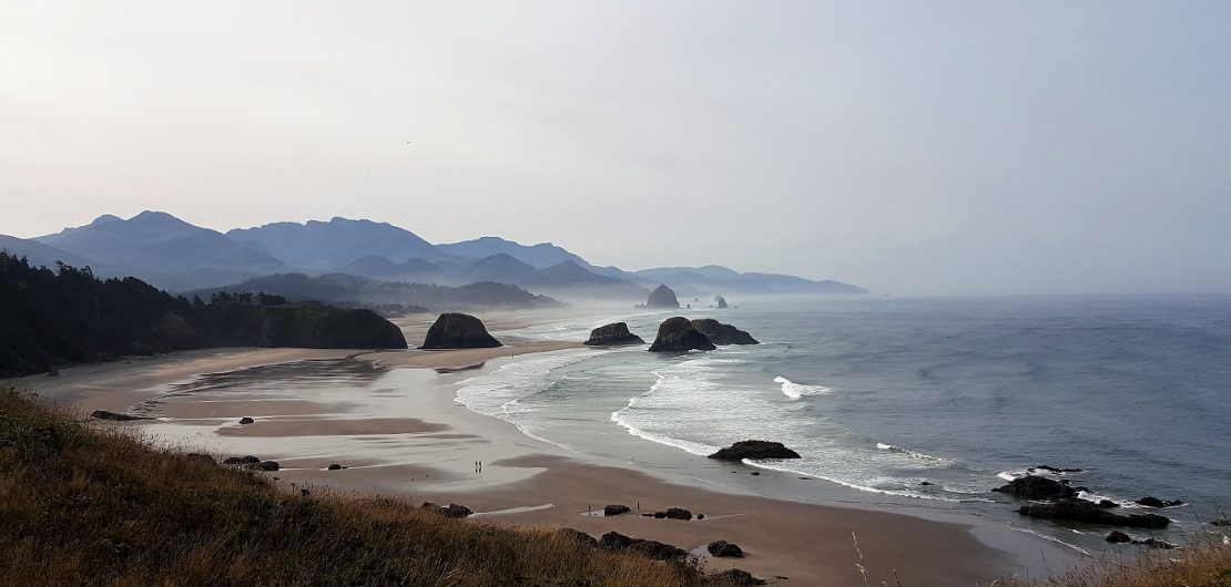 Vue sur Crescent Beach Oregon