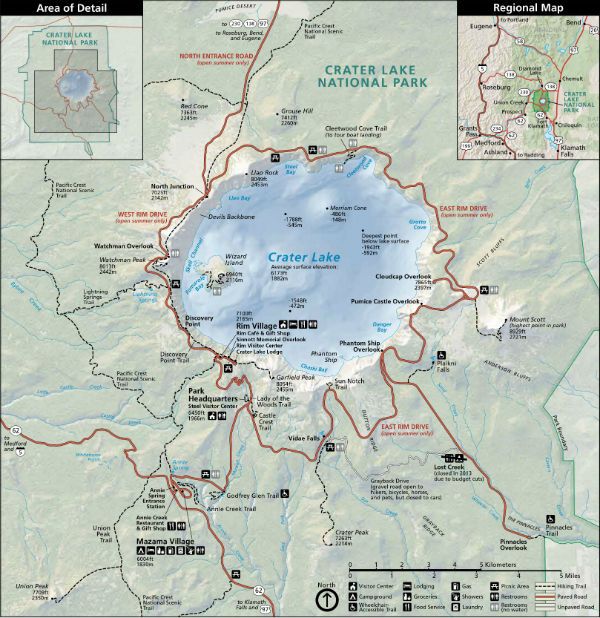 Carte Crater Lake