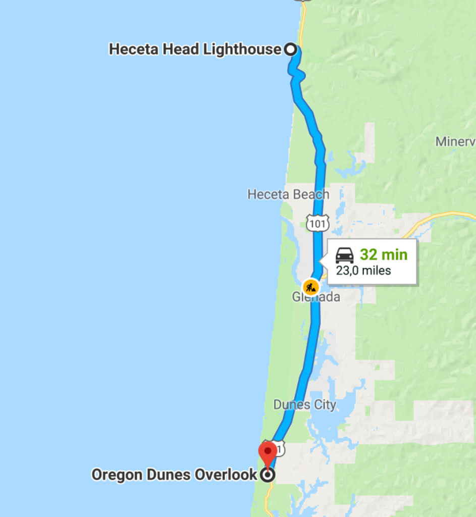 Oregon Dunes Overlook itinéraire