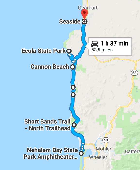 Itinéarire Oregon coast jour 4