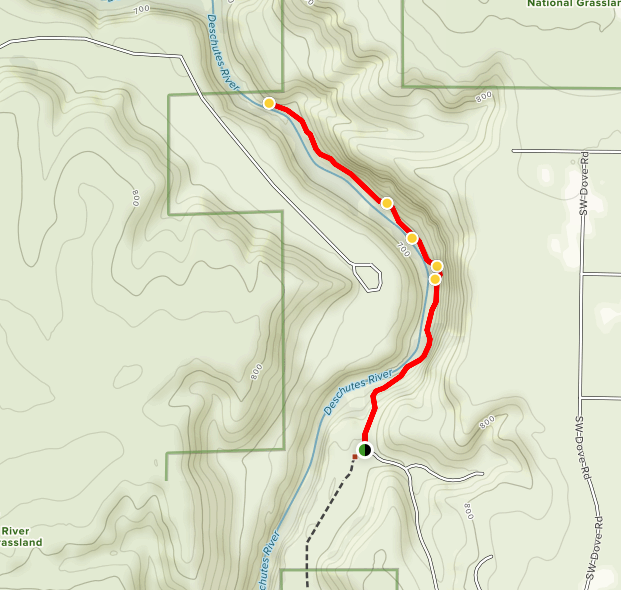 Trail Map Steelhead Falls