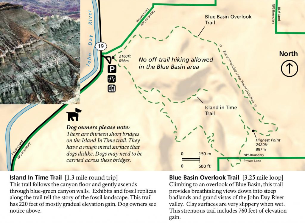 john-day-fossil-beds-blue-basin-trail-map