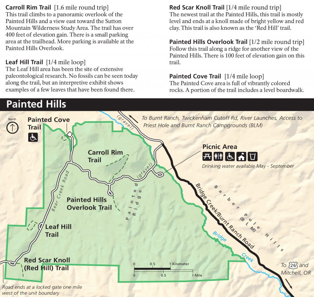 Painted Hills map