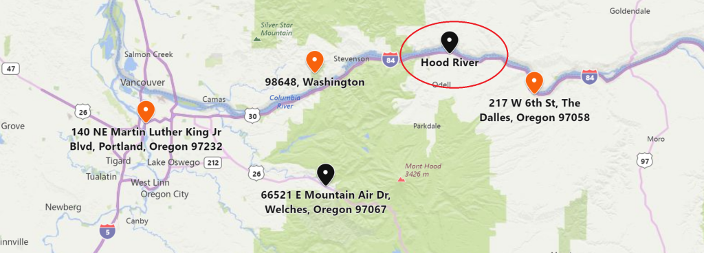 Hood River situation Geo