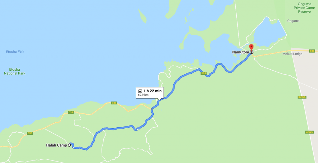 Itinéraire Namutoni