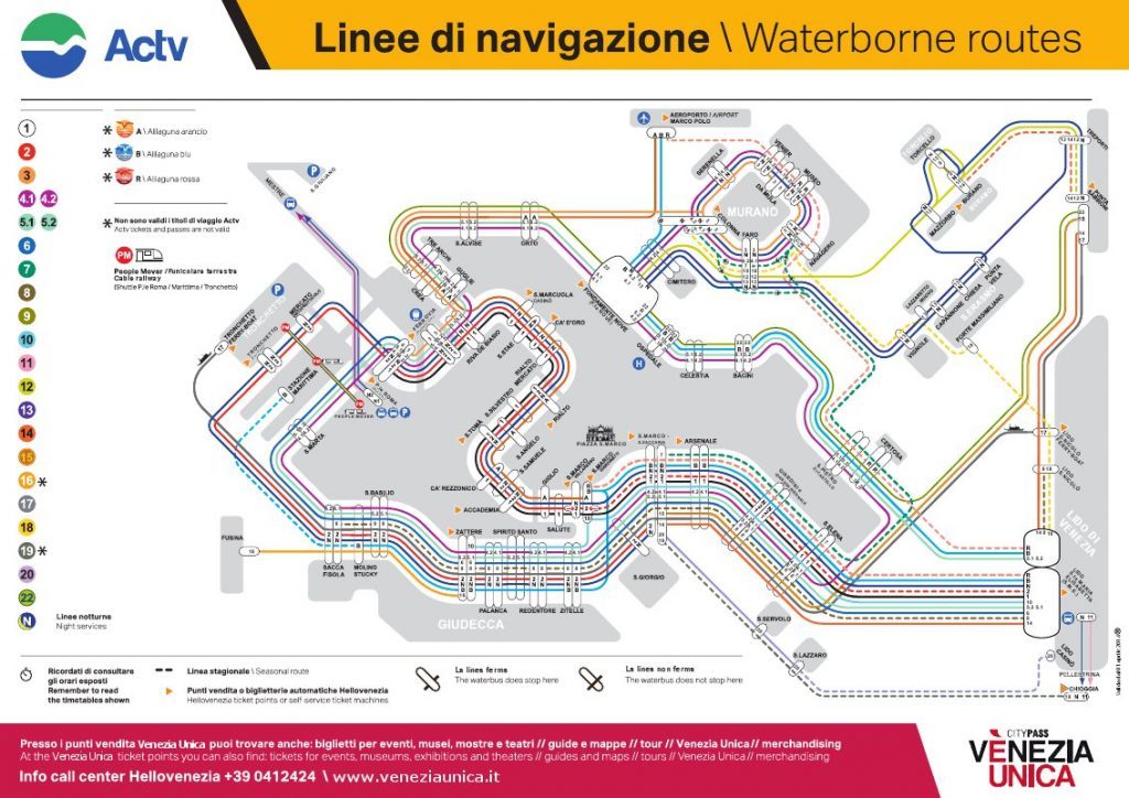 Map Vaporetto Venise